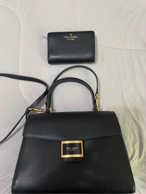 Kate Spade classic black bag with wallet